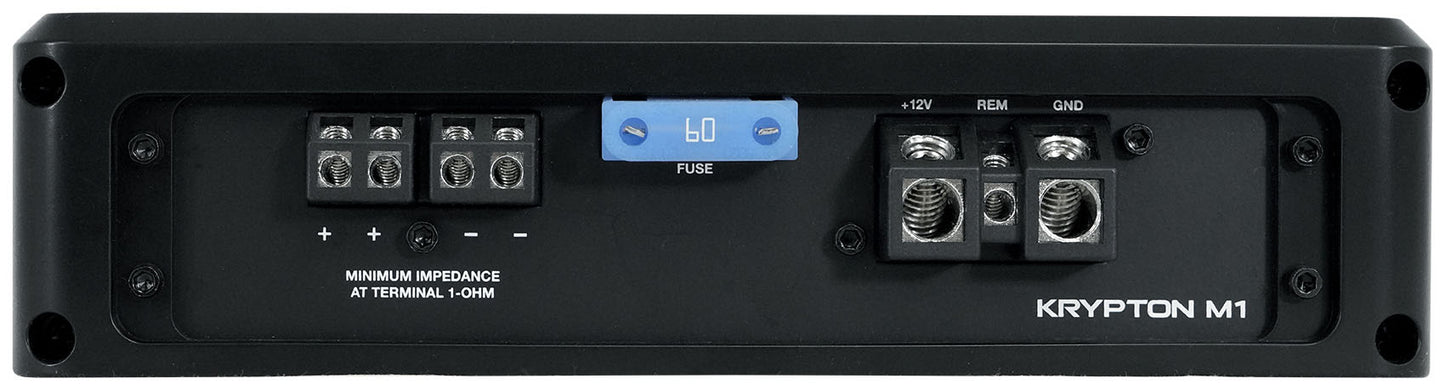 KRYPTON M1 Mono Amplifier + 4‑Gauge Amp Wiring Kit Bundle