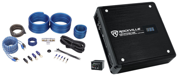 KRYPTON M0 Mono Amplifier + 4‑Gauge Amp Wiring Kit Bundle