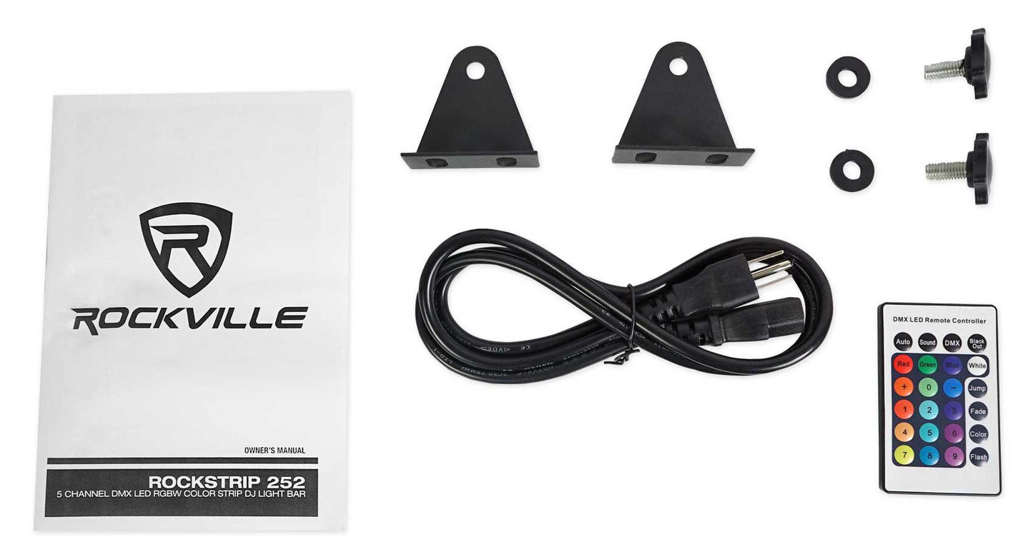 2) American DJ Mega Flash DMX 800-Watt Compact DMX Strobe Lights+Rockstrip Light