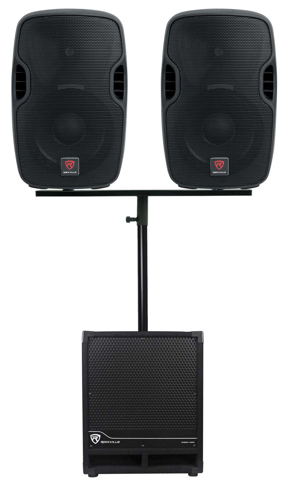 BPA10 10" Powered Speaker 2-Pack + RBG12S 12" Subwoofer Bundle