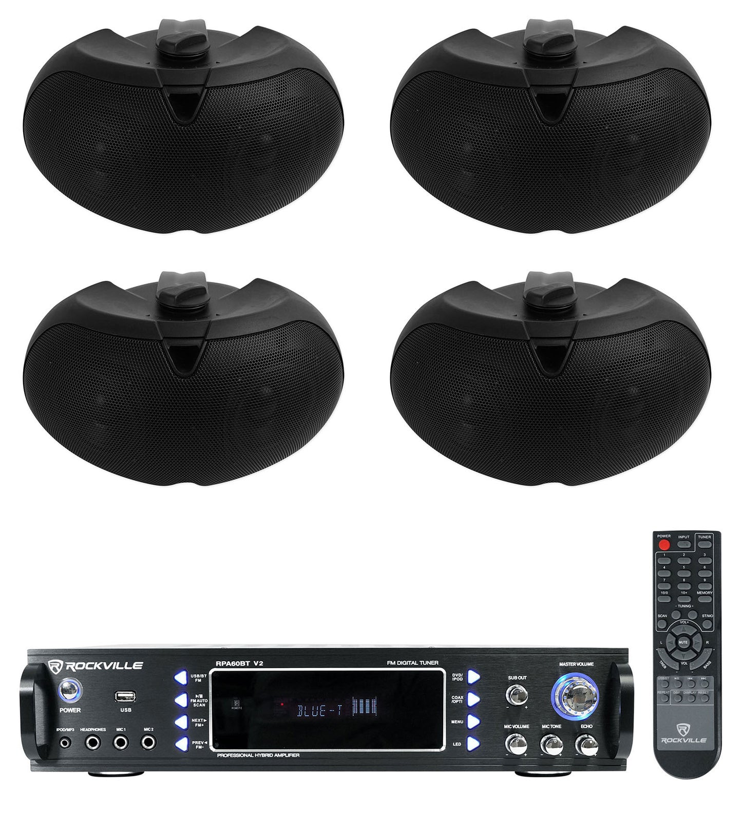 RPA60BT + D4-16 Black 4-Pack Bundle