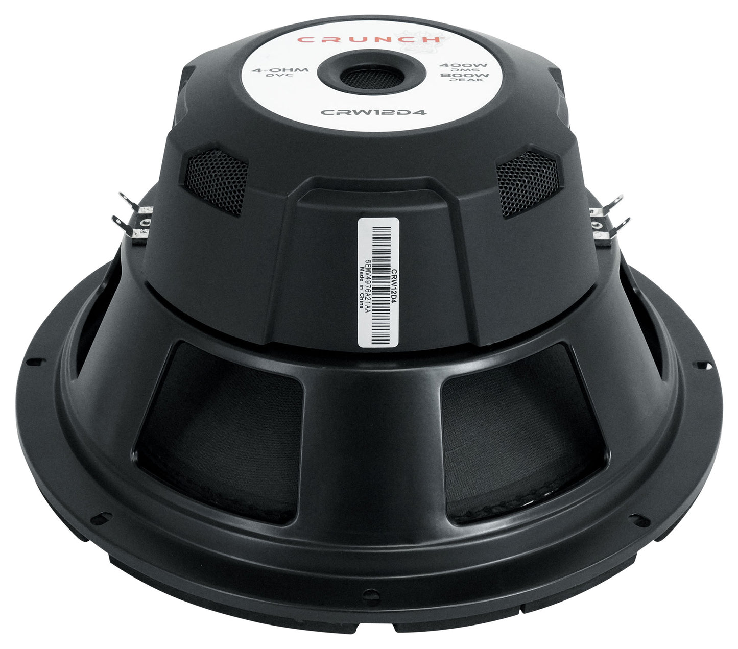Crunch CRW12D4 12" 800w DVC 4 Ohm Car Audio Subwoofer+Vented Sub Box Enclosure
