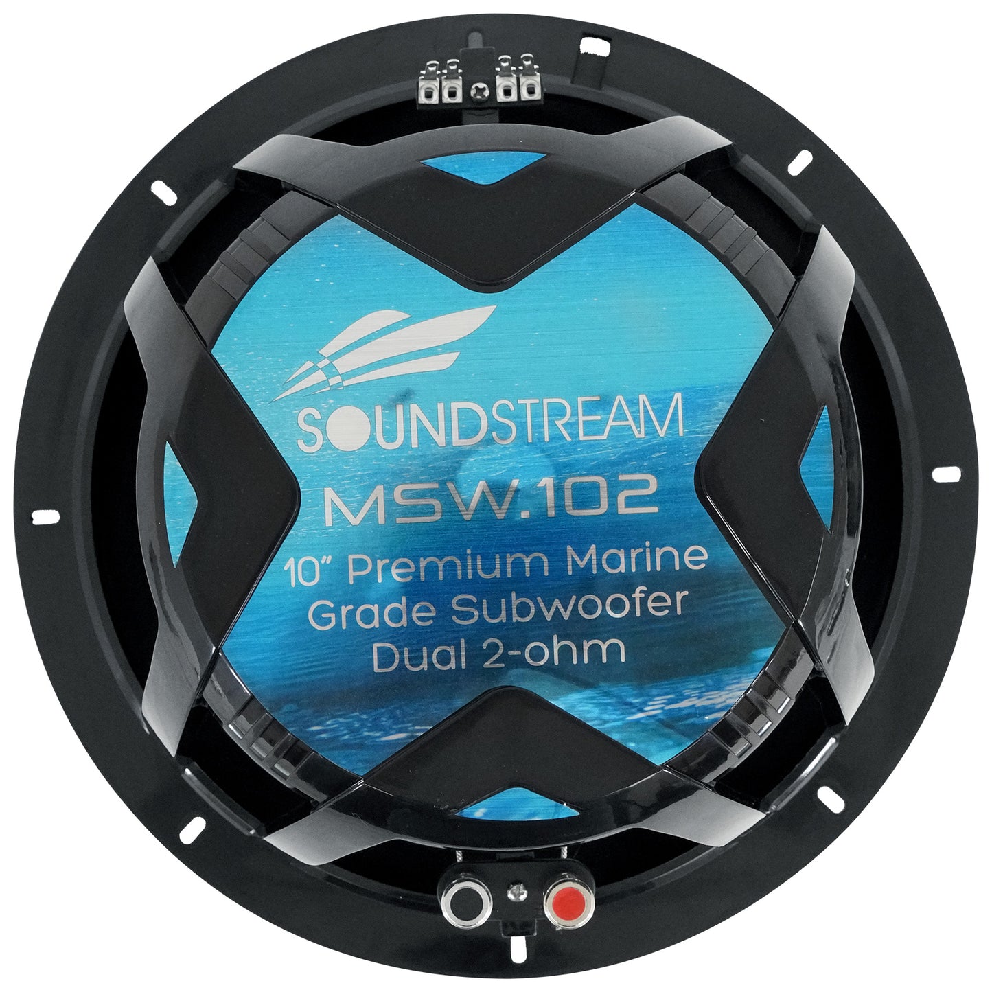 2) SoundStream MSW.102 10" 600 Watt Marine/Boat/UTV Subwoofers+Amplifier+Amp Kit