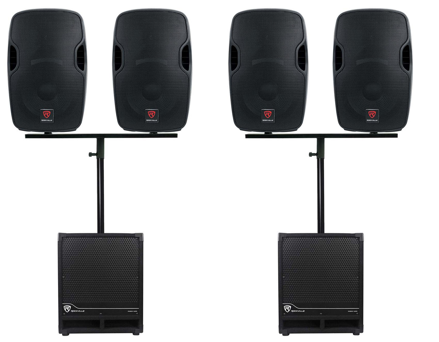 BPA12 12" Speakers 4-Pack + Dual Mounts + 12" Subs 2-Pack Bundle