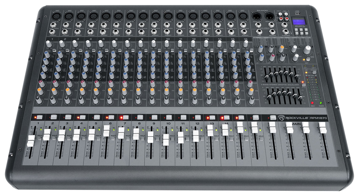RPM1870 Mixer + 3-Pack Mics Bundle