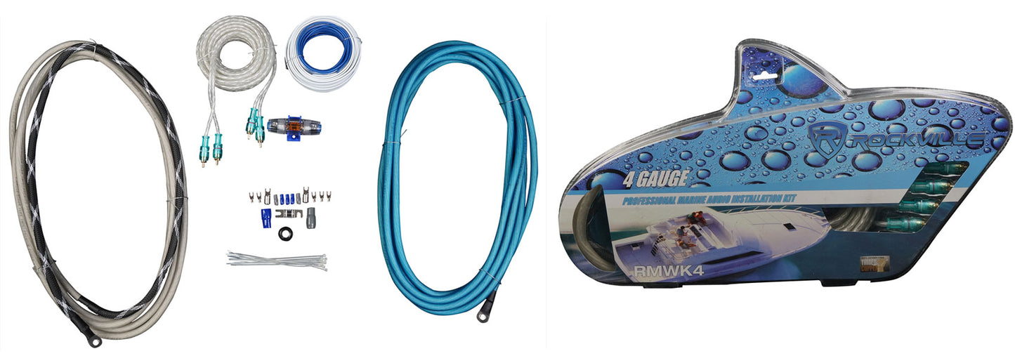 WB65KLED Silver 2-Pack + ATOM S30 Amp + Install Kit Bundle