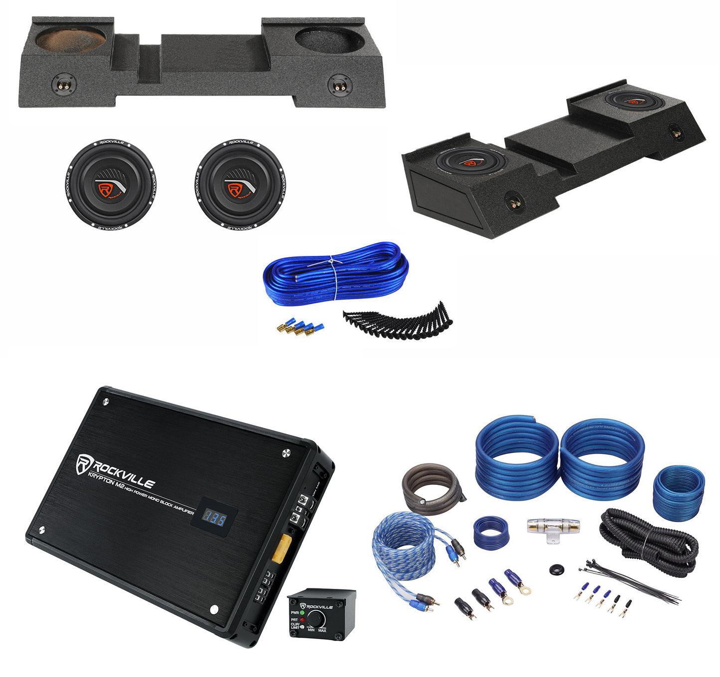 W10T4S2 10 2-Pack + KRYPTON-M2 Mono Amplifier Bundle