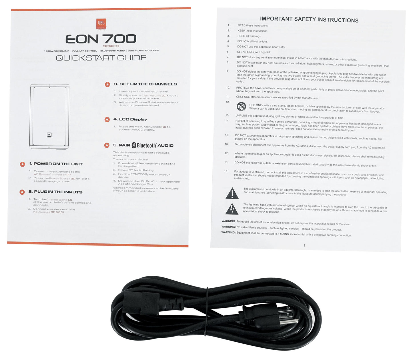 (2) JBL EON710 10" 1300w Powered Active DJ PA Speakers w/Bluetooth/DSP+Stands