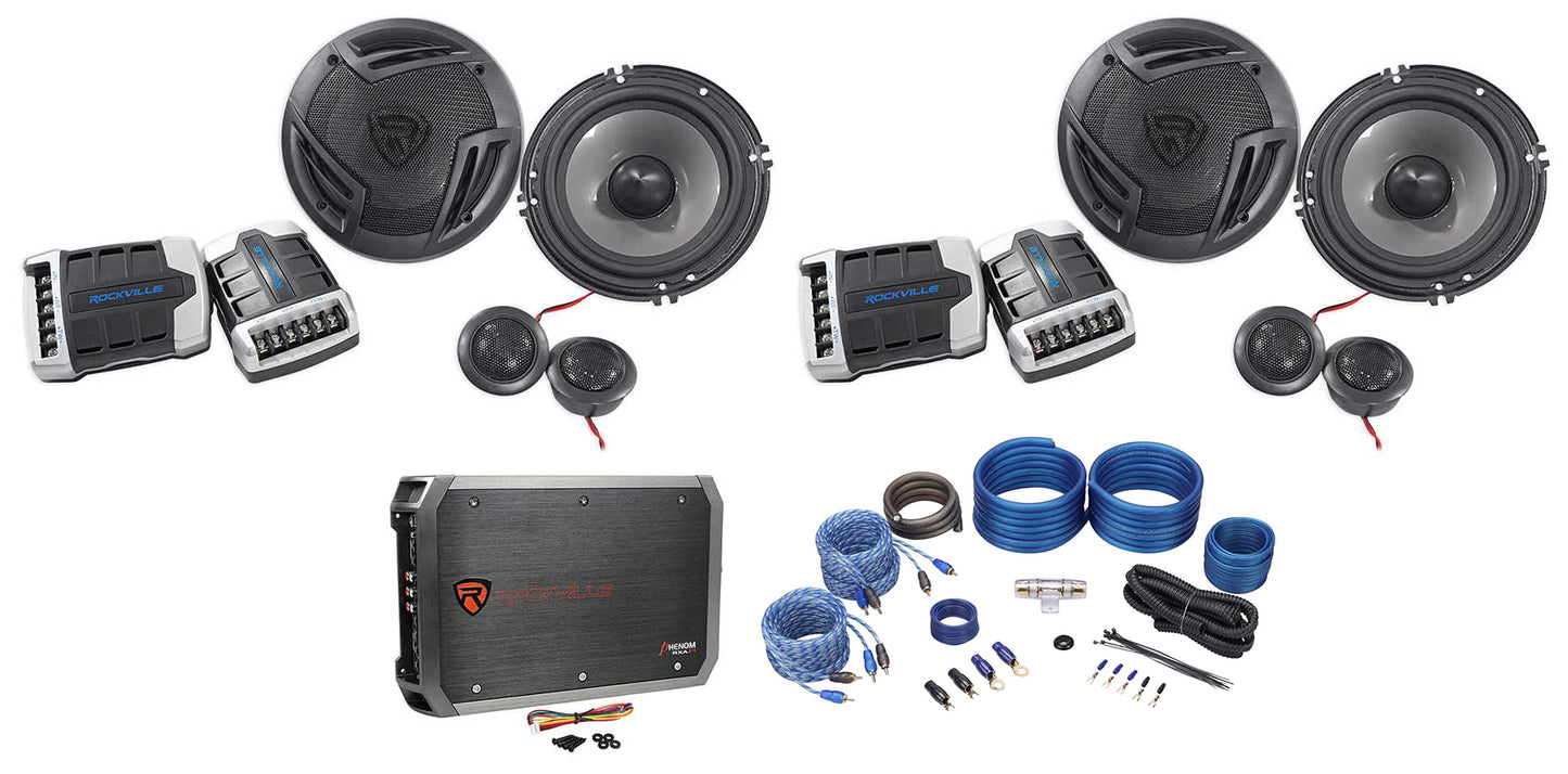 RV65.2C 6.5" Component Speakers 2-Pack + RXA-F1 Amplifier Bundle