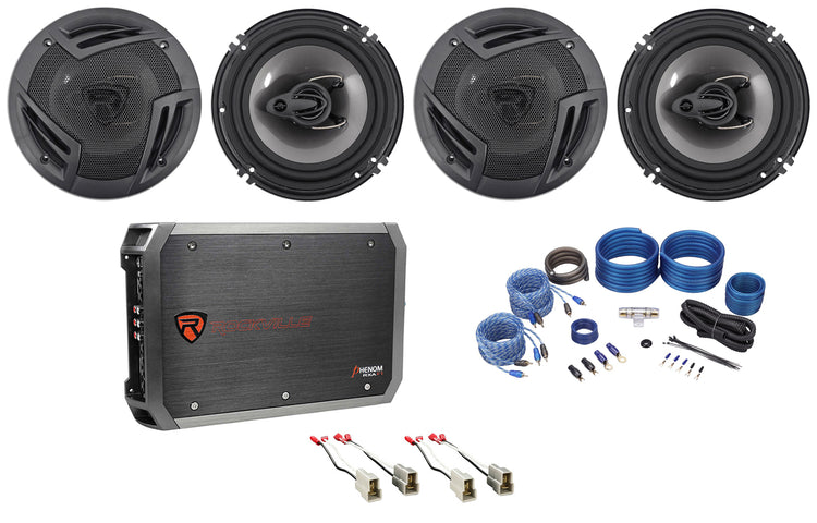 RV6.3A 6.5" Speakers 4-Pack + 4‑Channel Amplifier & Wiring Kit Bundle