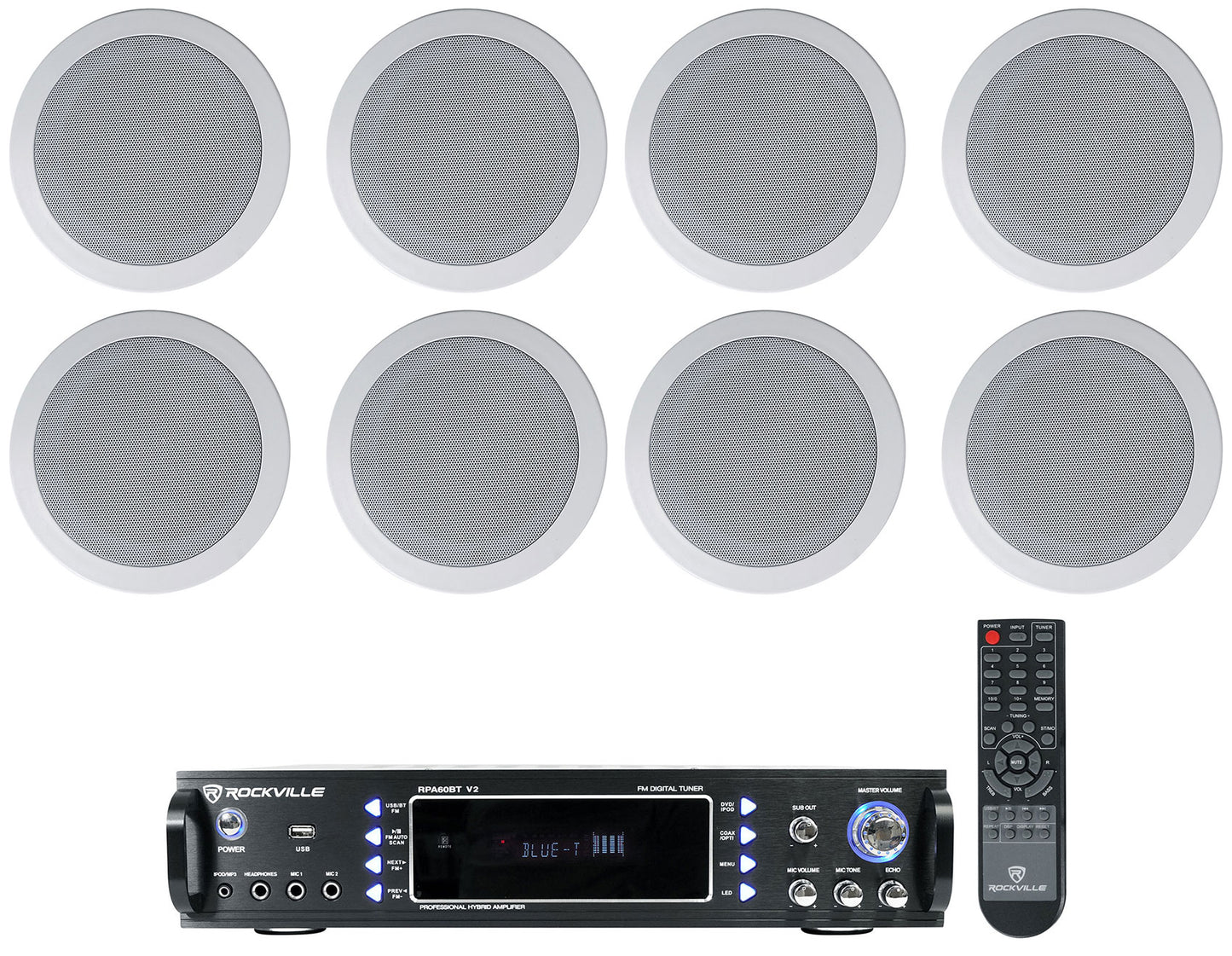 RPA60BT V2 + HC55-16 White 8-Pack Bundle