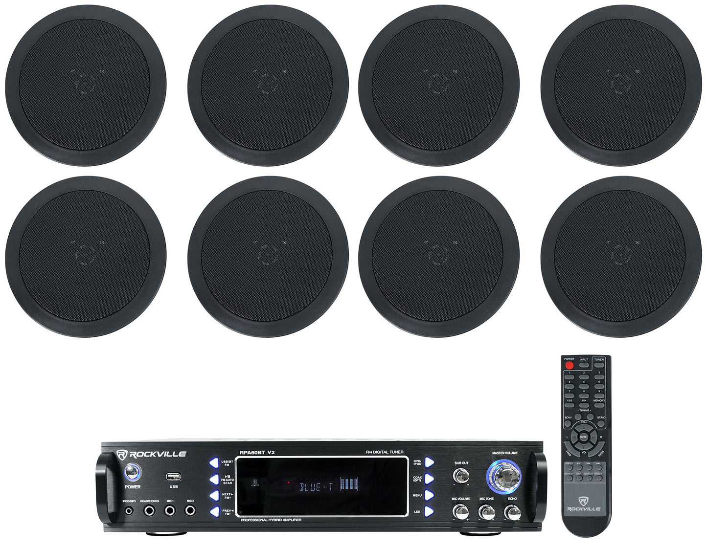 RPA60BT V2 + HC55-16 Black 8-Pack Bundle