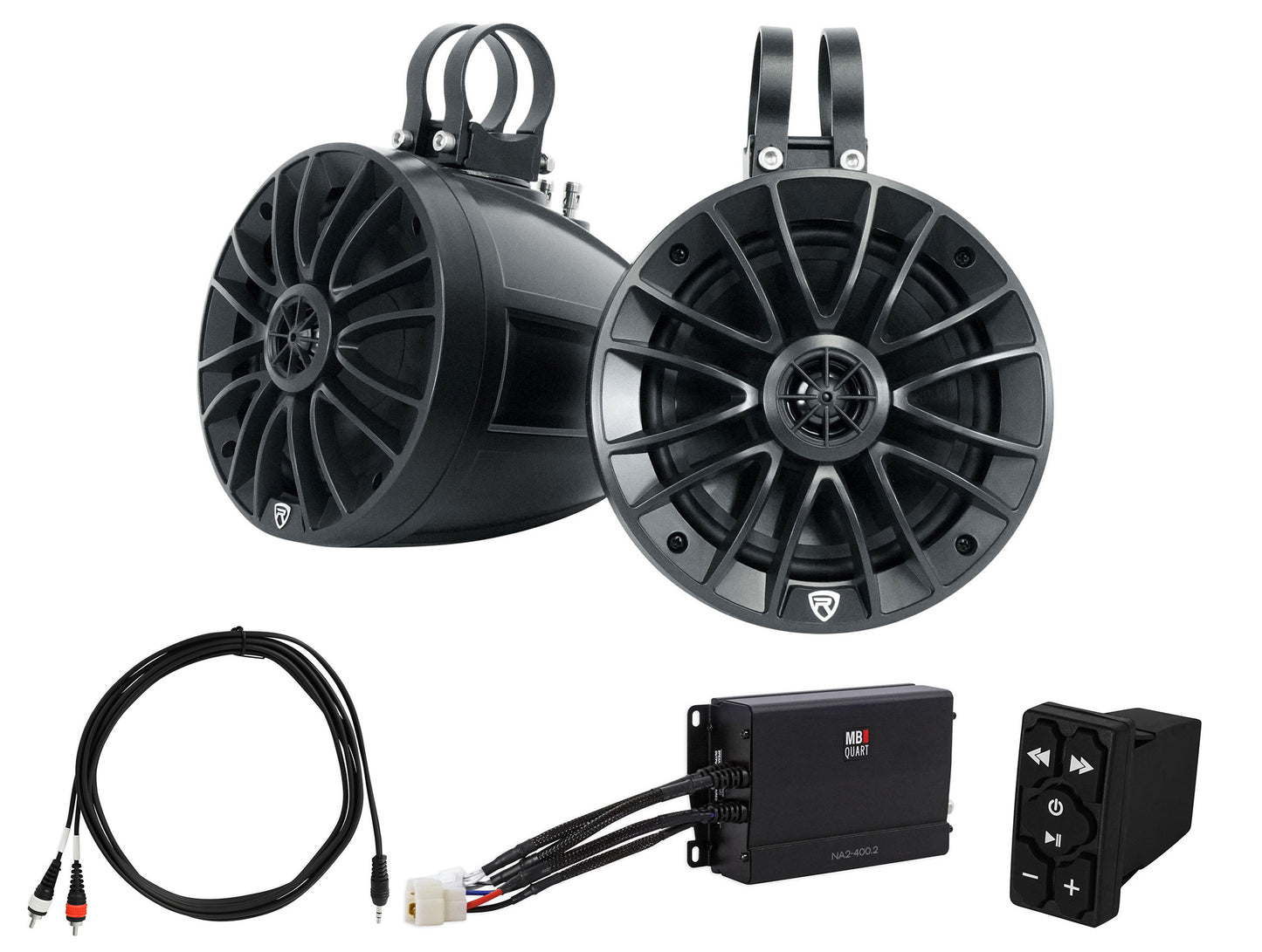 UT65B Black 6.5" 2-Pack + NA2-400.2 Amplifier Bundle