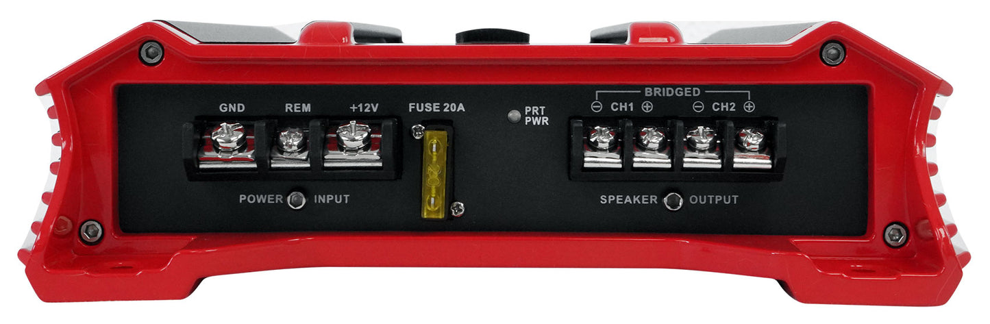 Crunch GP-1000.2 Ground Pounder 1000 Watt 2-Channel Car Stereo Amplifier+Amp Kit