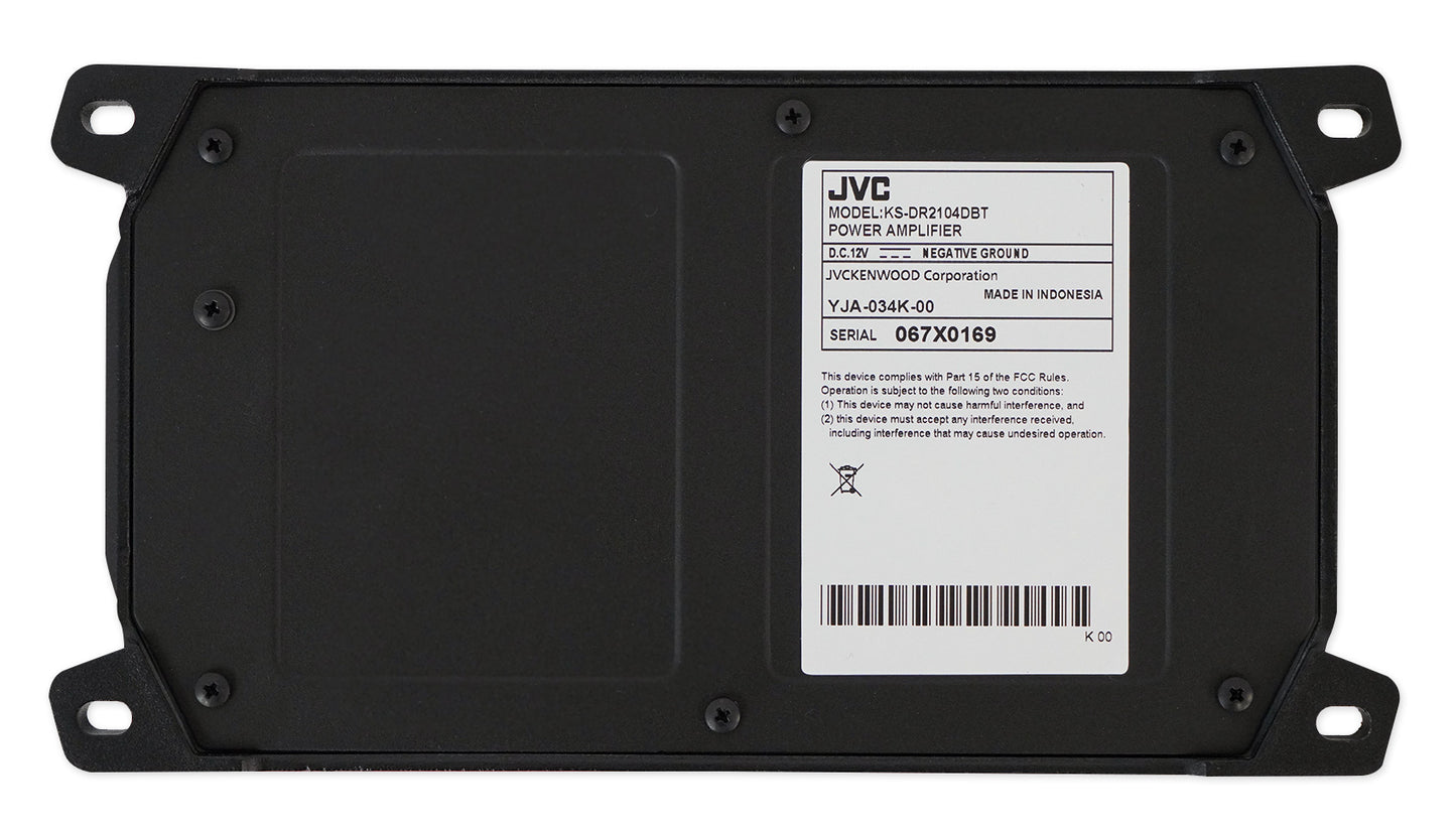 JVC KS-DR2104DBT 600w 4-Channel ATV/UTV Amplifier+4) Rockville 6.5" LED Speakers