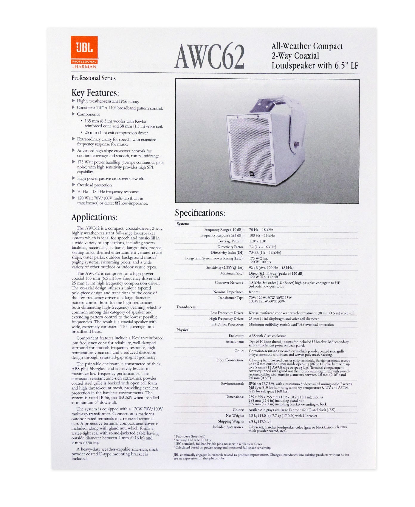 AWC62 Black Pair + RCS350-6 Amplifier Bundle