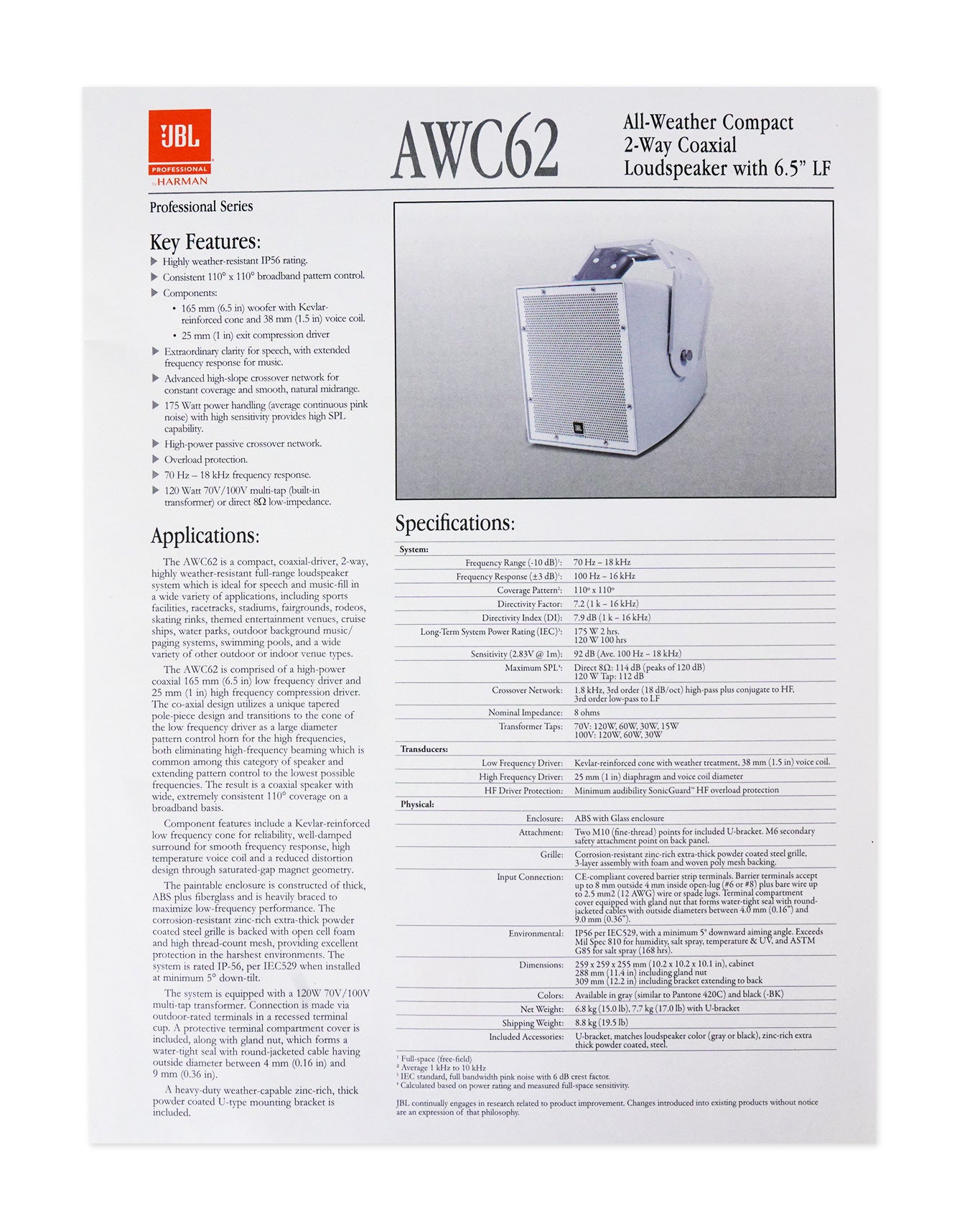 AWC62 Black 2-Pack + AWC15LF Sub + RCS650-6 Bundle