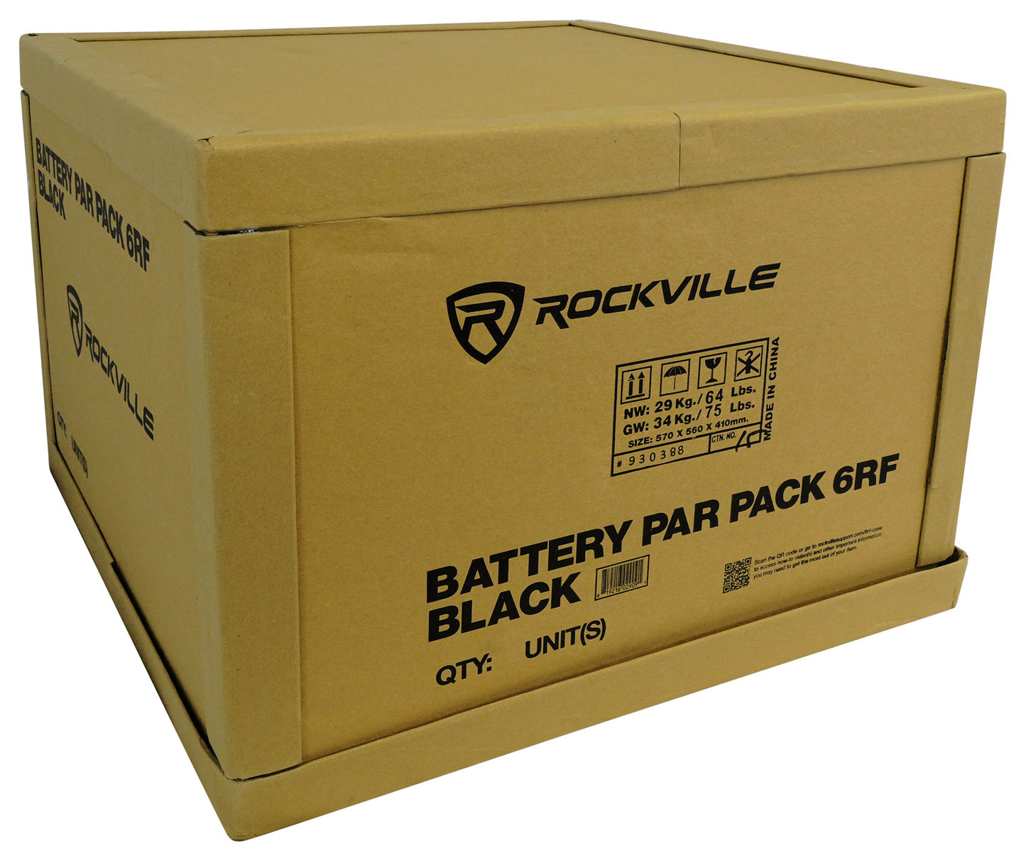 BATTERY PAR PACK 6RF BLACK