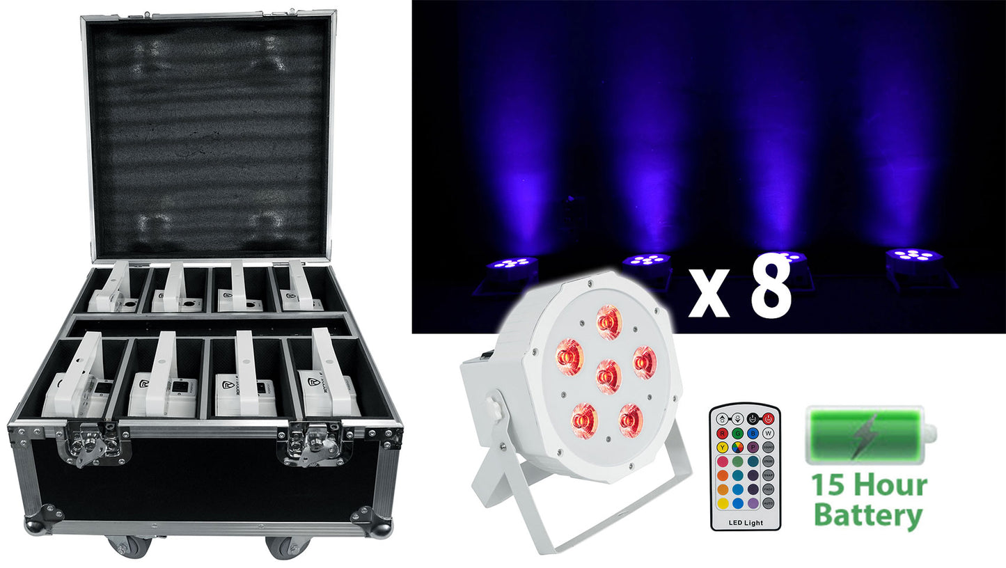 BATTERY PAR PACK 6RF WHITE