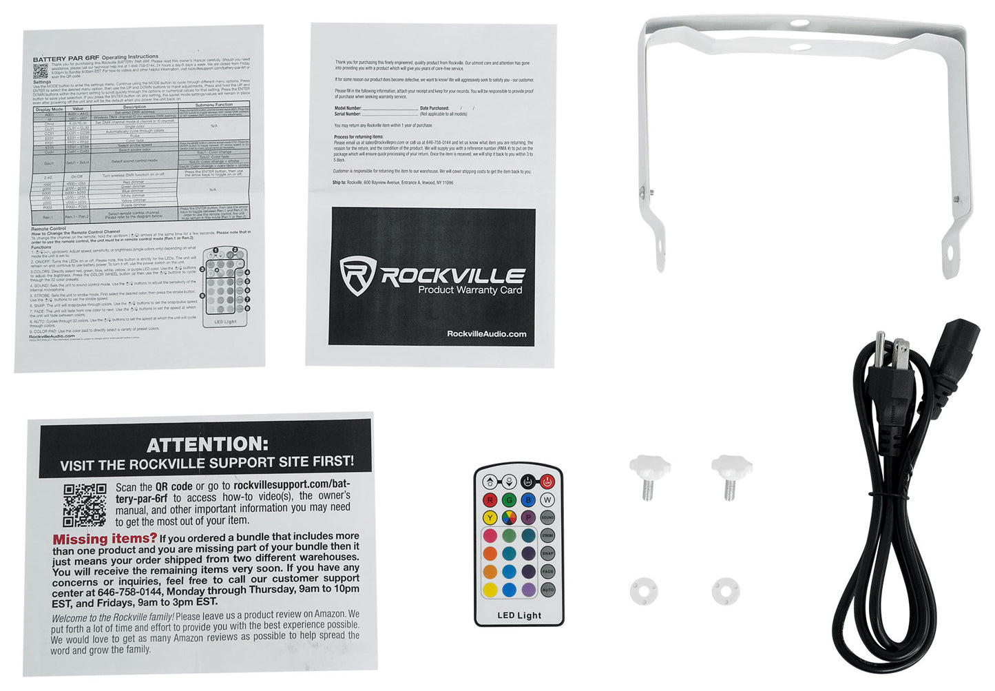 BATTERY PAR PACK 6RF WHITE