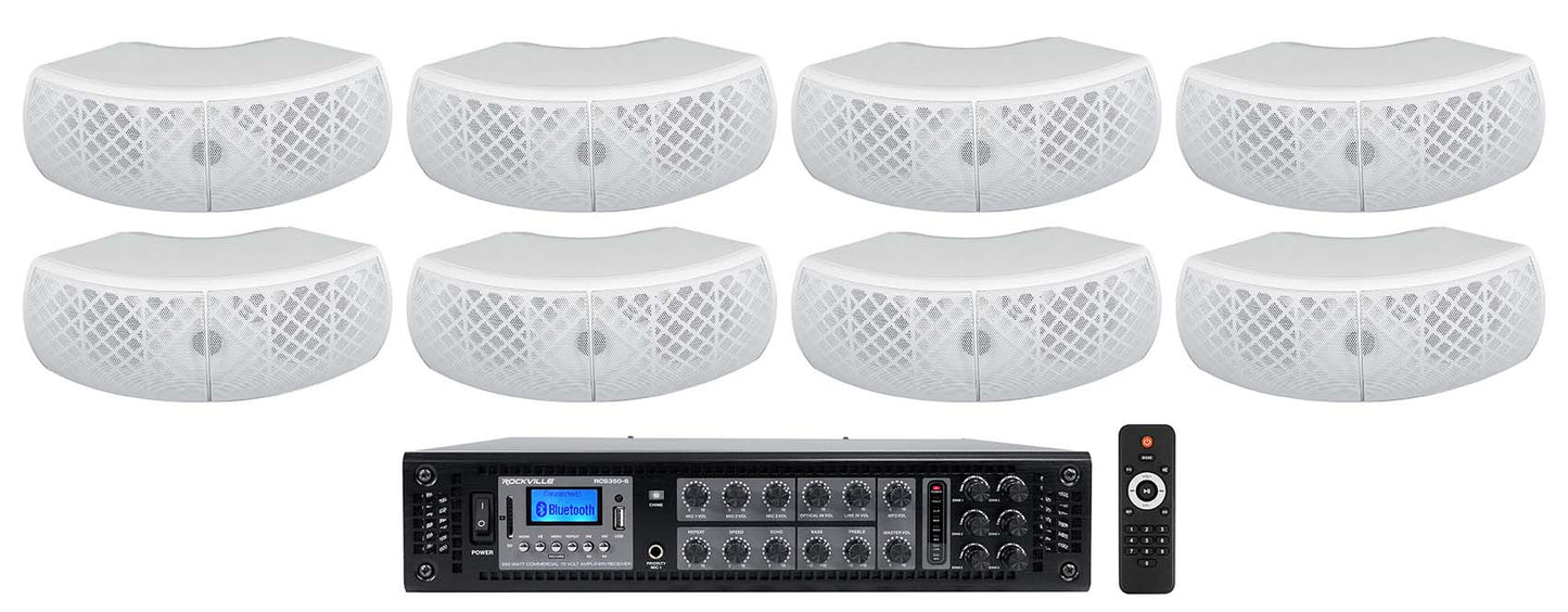 WET-D4 White 8-Pack + RCS350-6 Bundle