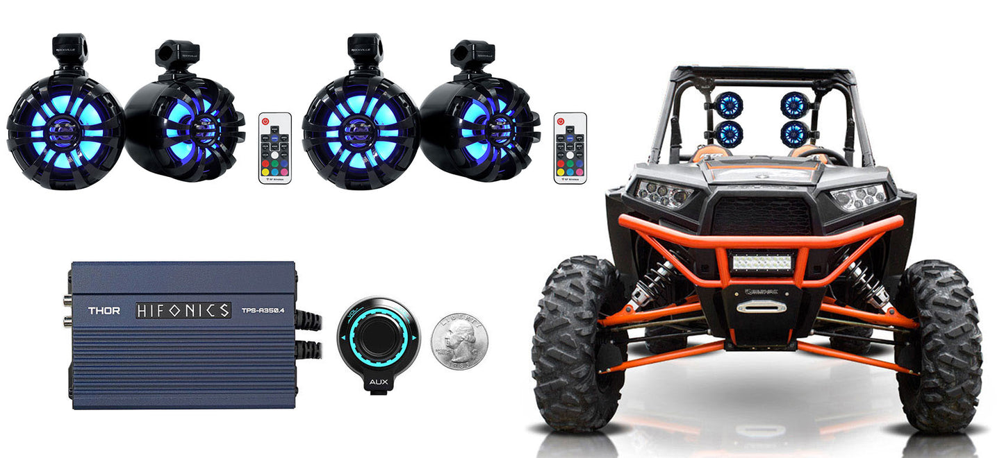 WB65KLS Black 4-Pack + TPS‑A350.4 Amp + TPS‑BT1 Bluetooth Bundle