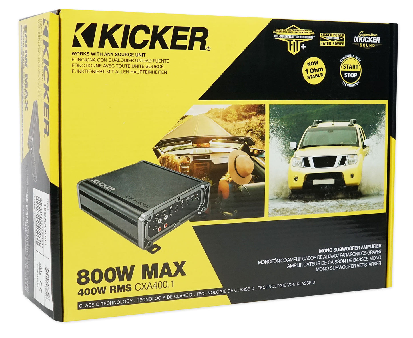 Rockville VS10K52 + Kicker CXA400.1 Bundle