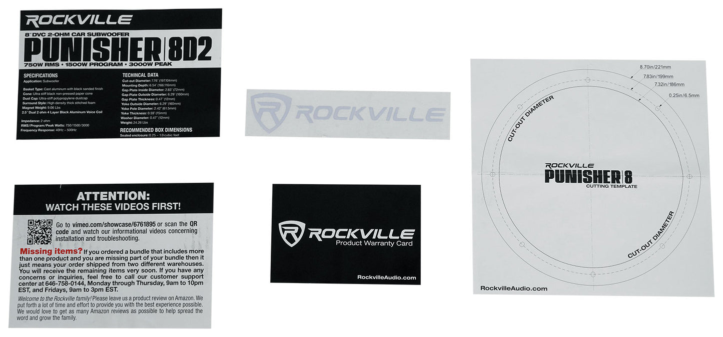 Punisher 8D2 8 + RQB8 Bedliner Enclosure Bundle