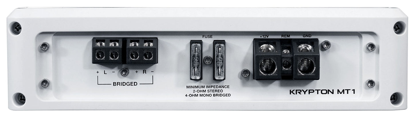 KRYPTON MT1 Marine Amplifier + 4 AWG Kit Bundle