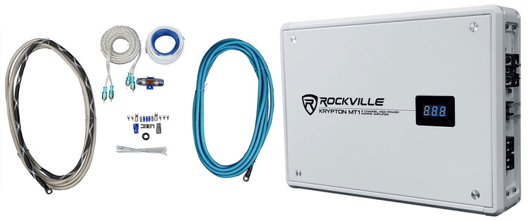 KRYPTON MT1 Marine Amplifier + 4 AWG Kit Bundle