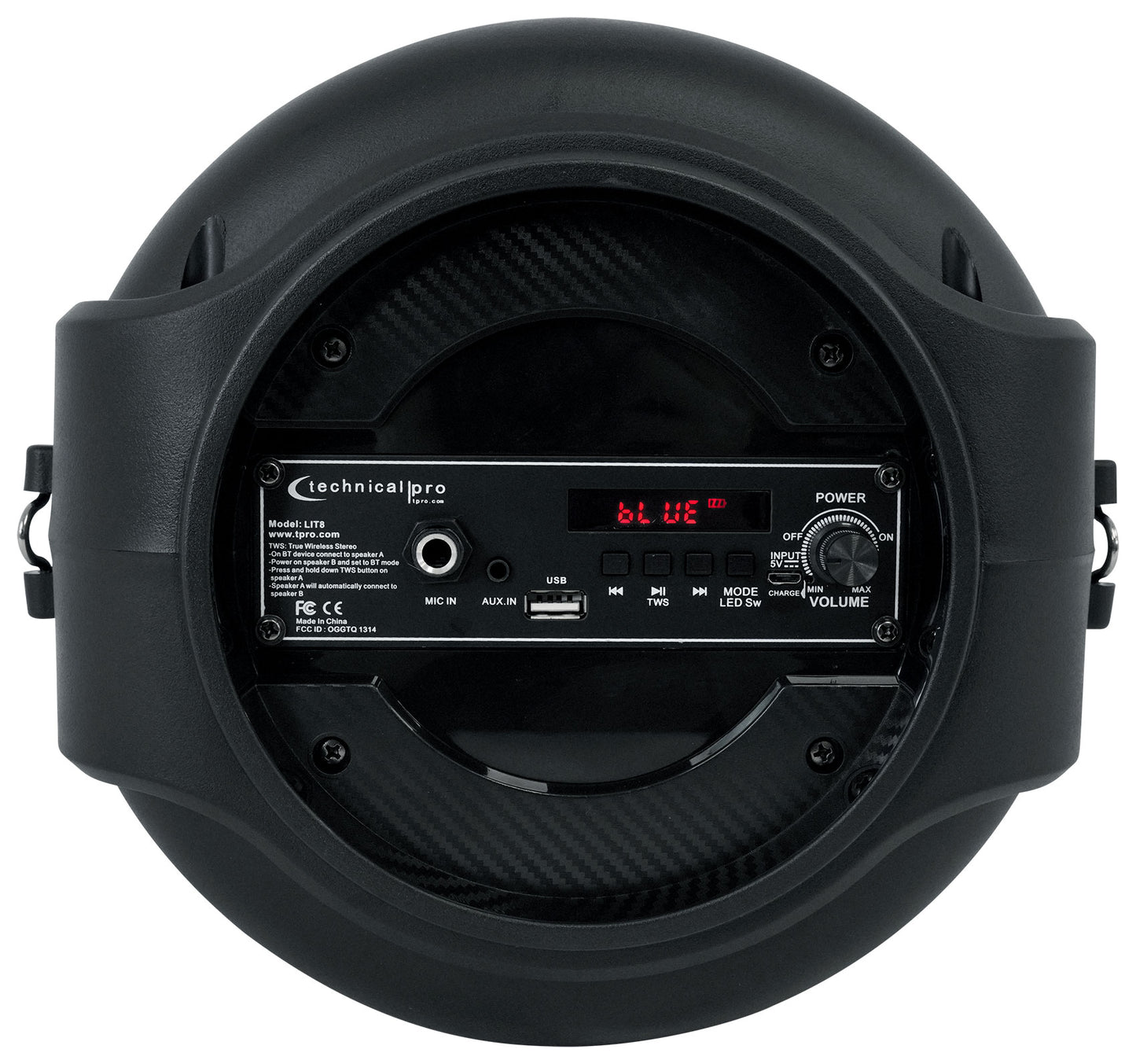 Technical Pro LIT8 Portable Bluetooth Karaoke Machine System w LED+Tablet Stand