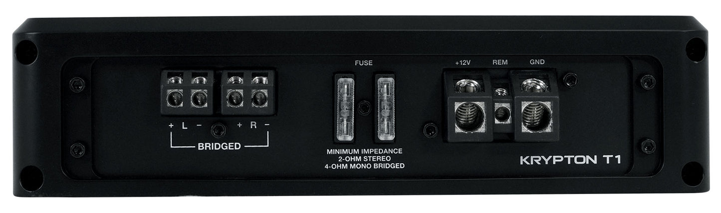KRYPTON T1 Car Amplifier + 4 AWG Amp Wiring Kit Bundle
