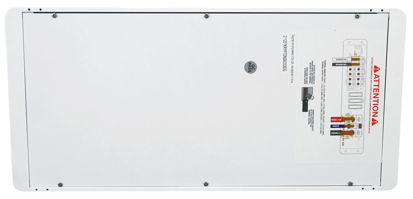 KRYPTON S6 Marine Amplifier + 4 AWG Kit + (2) 25' Marine RCA Bundle