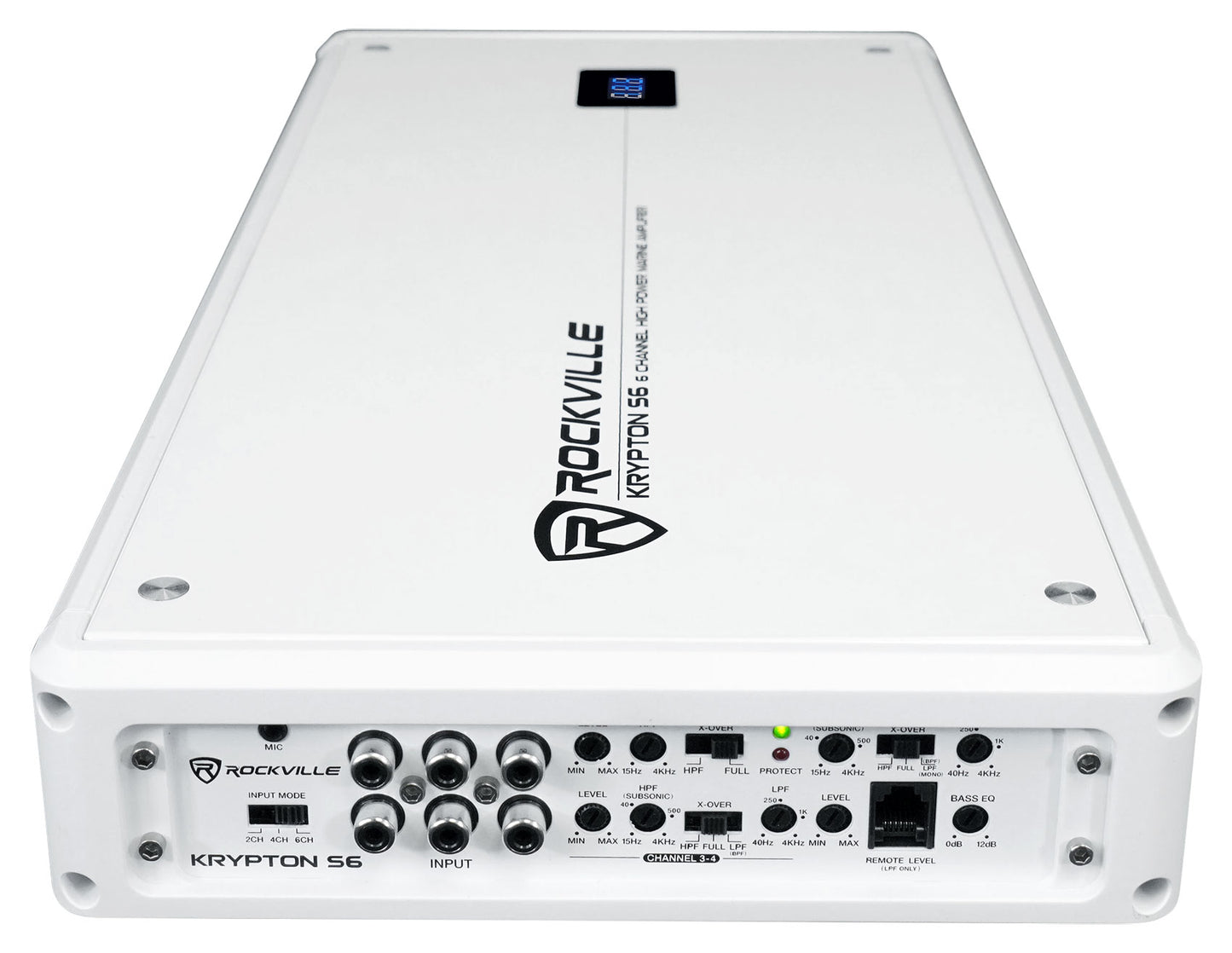 KRYPTON S6 Marine Amplifier + 4 AWG Kit + (2) 25' Marine RCA Bundle