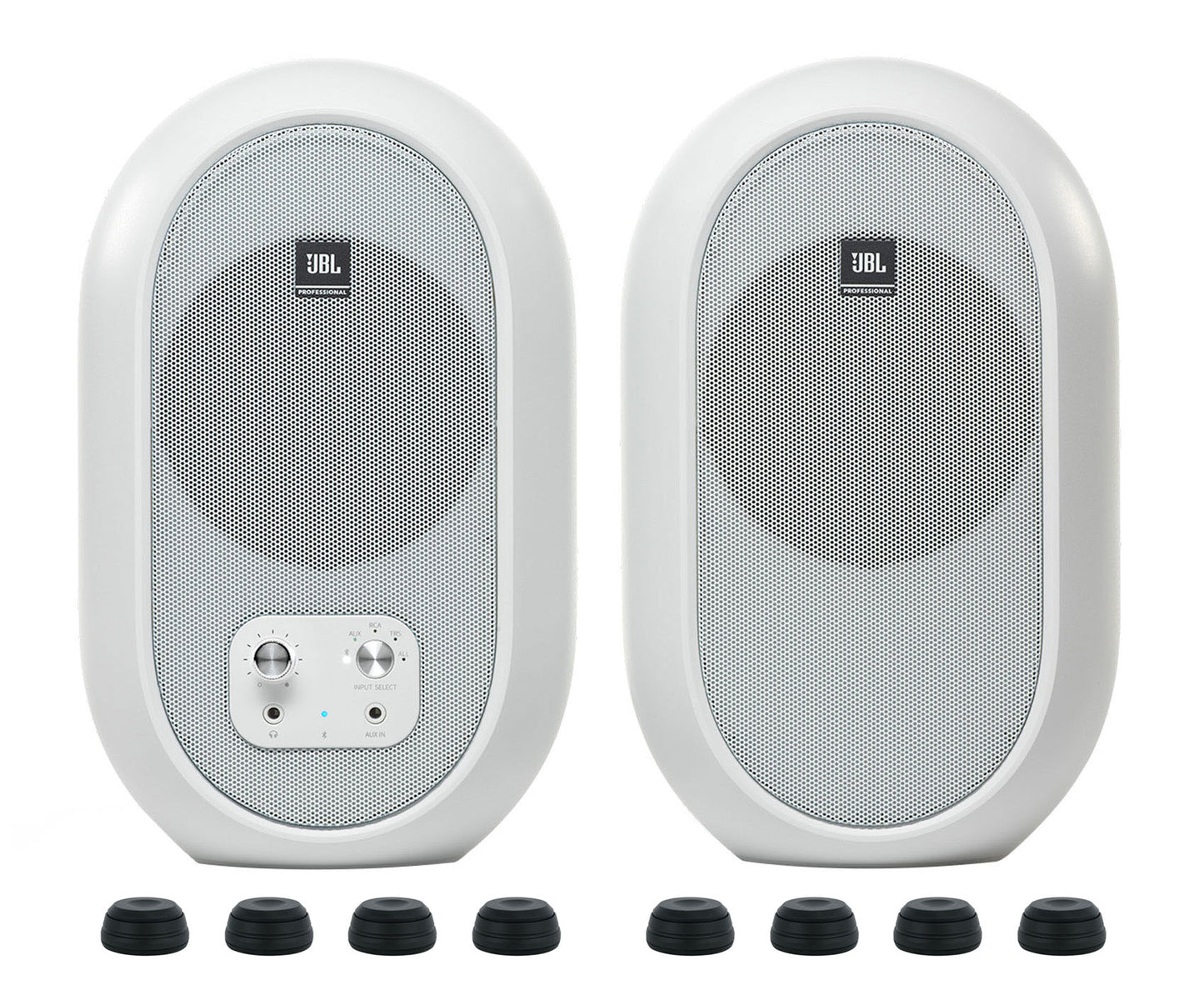 JBL 104SET-BTW Pair Bluetooth Powered Active Studio Monitors+Isolation Feet Pads