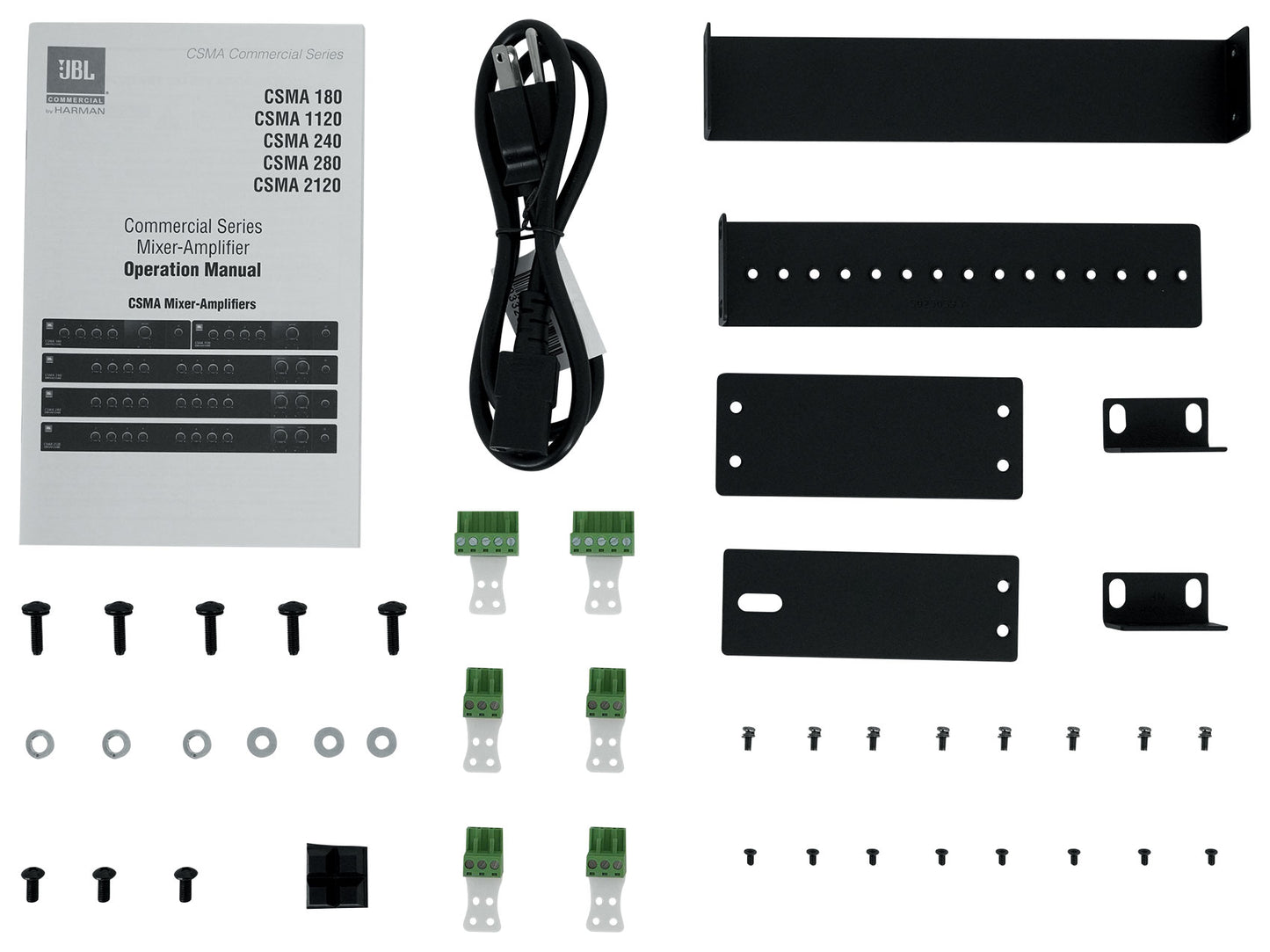 JBL CSMA 180 Commercial 70v Amplifier+(10) Cube Speakers For Restaurant/Bar/Cafe
