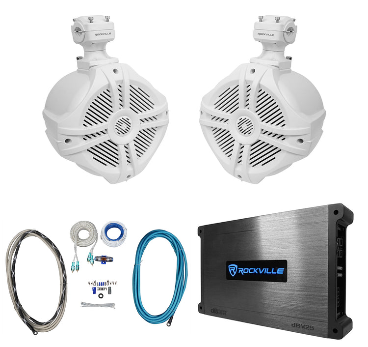 RWB70W White + DBM25 Marine Amplifier Bundle