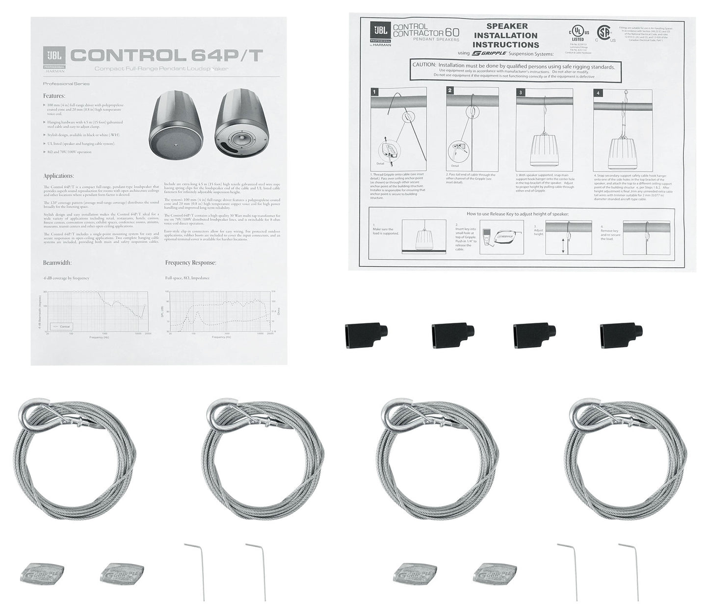 Control 64P/T White 8-Pack + RCS350-6 6-Zone 350W Amp Bundle