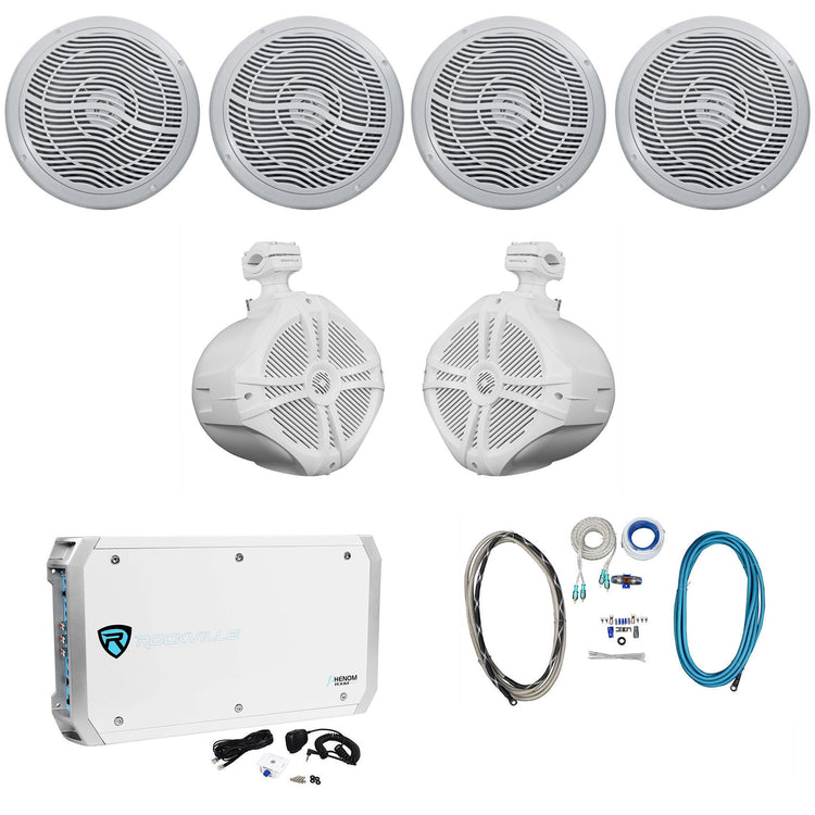 RMC80W 2-Pack + RWB90W + 6‑Channel Amplifier + Wiring Kit Bundle