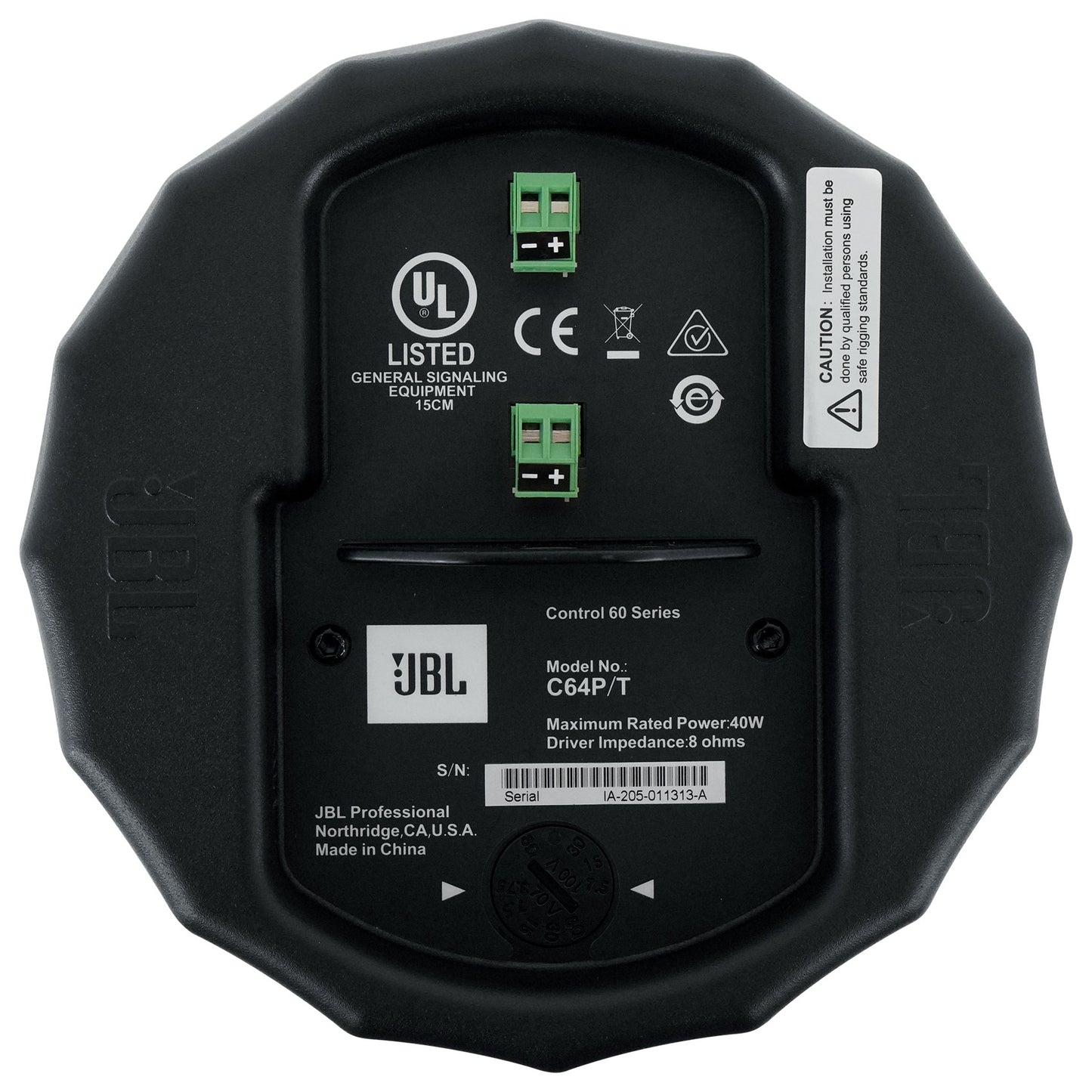 Control 64P/T Black 8-Pack + RCS350-6 Amplifier Bundle