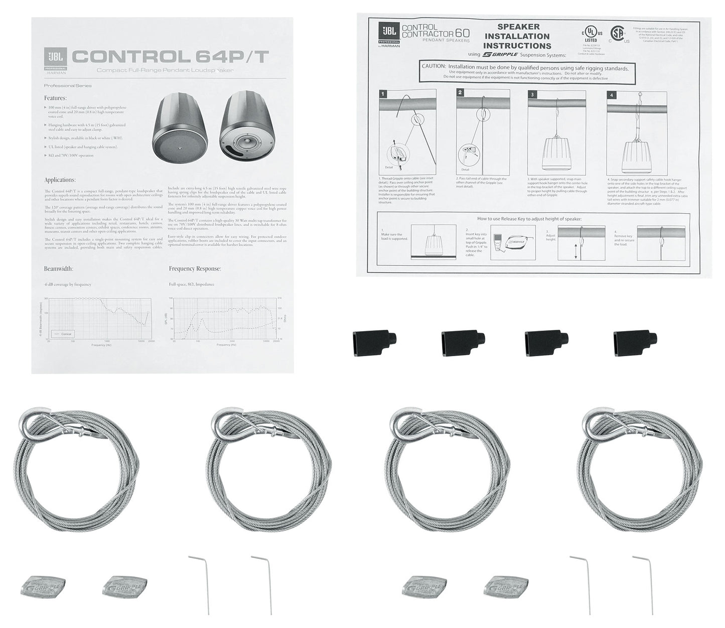 Control 64P/T Black 10-Pack + RCS350-6 6-Zone 350W Amp Bundle