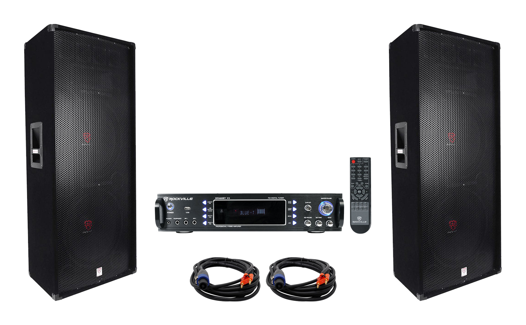 スピーカーV15-XPRO 15イン　2台セット RSG15.24 2-Pack + RPA60BT V2 Bundle – Rockville