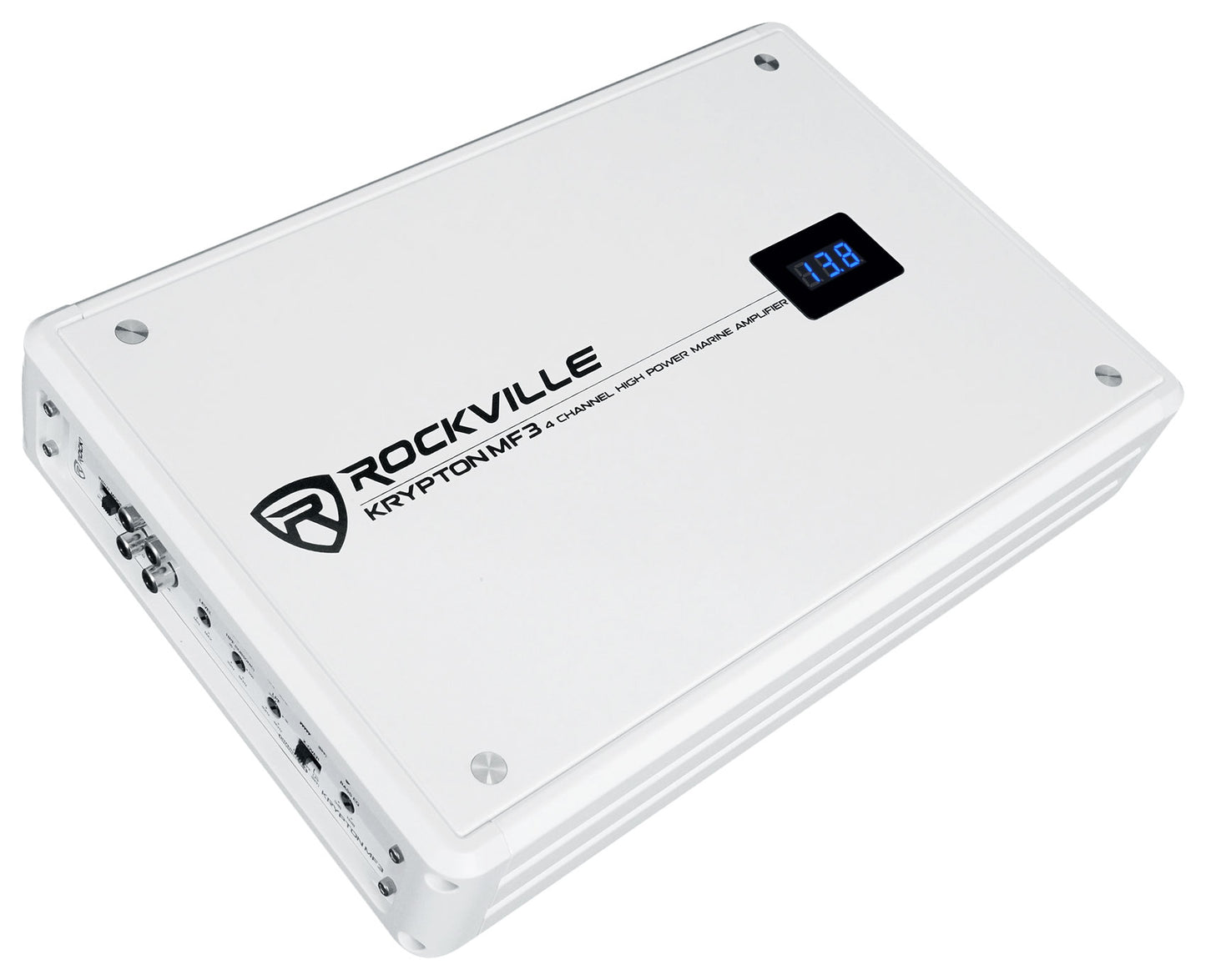 KRYPTON MF3 White Marine Amplifier + RMWK4 Marine Wire Kit Bundle