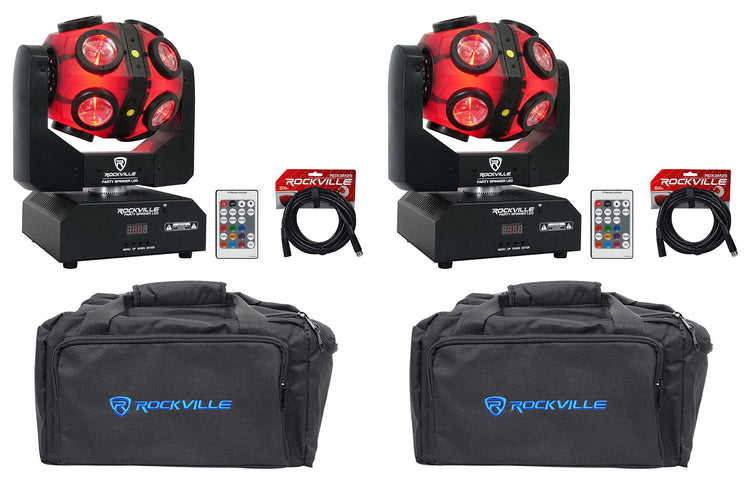Party Spinner LED 2-Pack + ROCKFORCE 192 DMX Controller Bundle