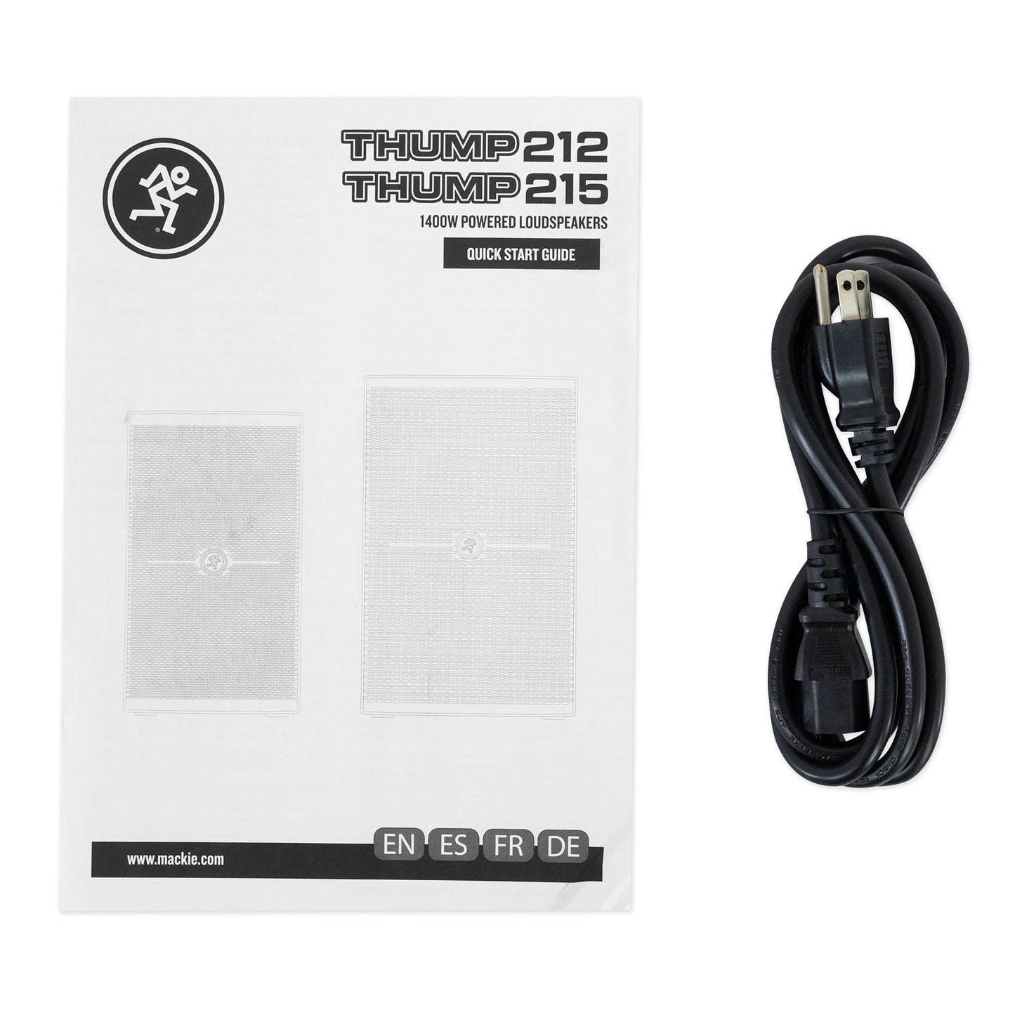 (2) Mackie Thump215 15" 1400w Powered DJ PA Speakers+Stands+Cables+Bag Thump 215