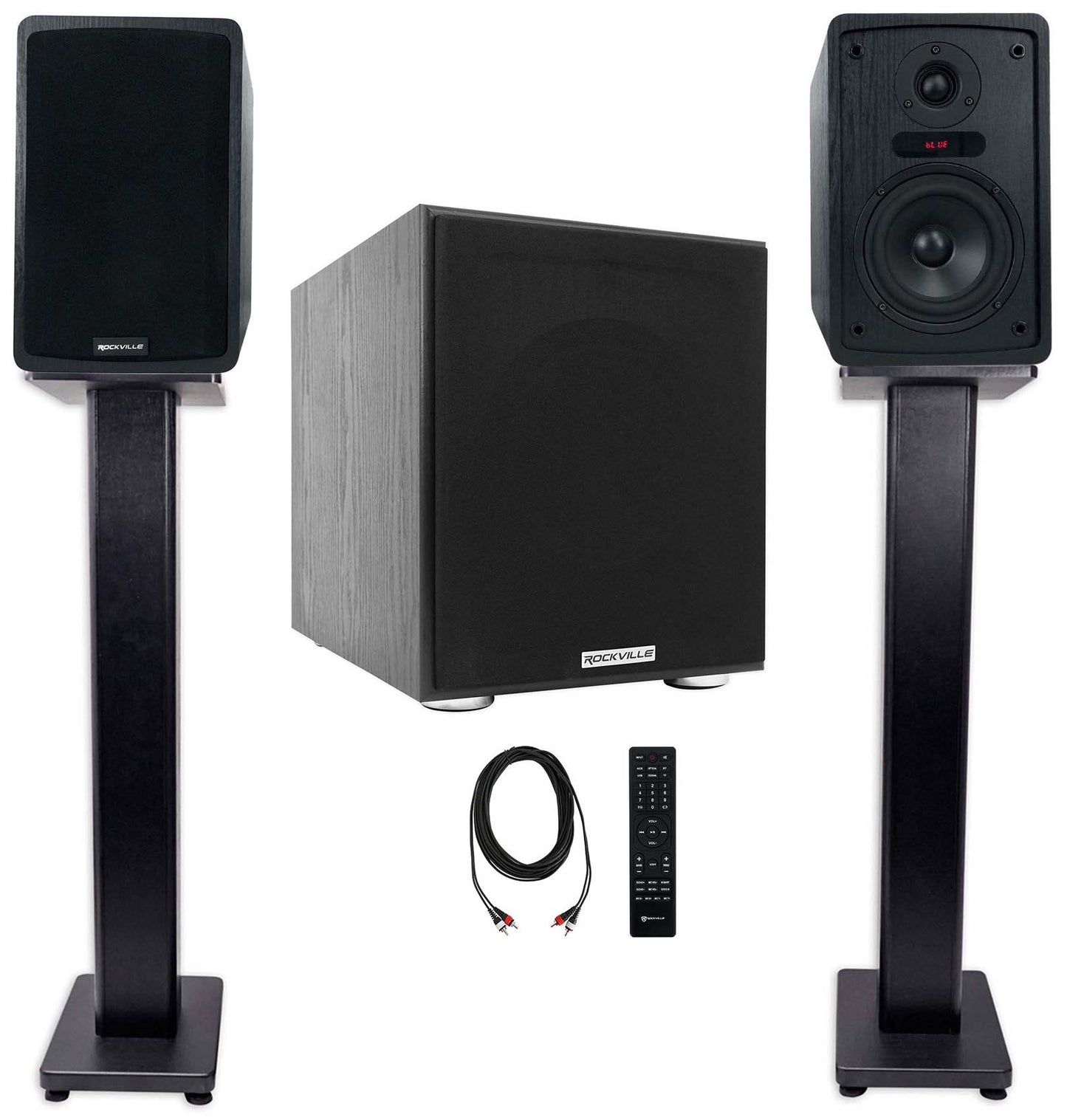 ELITE-5B Black + Rock Shaker 8 Black Subwoofer Bundle