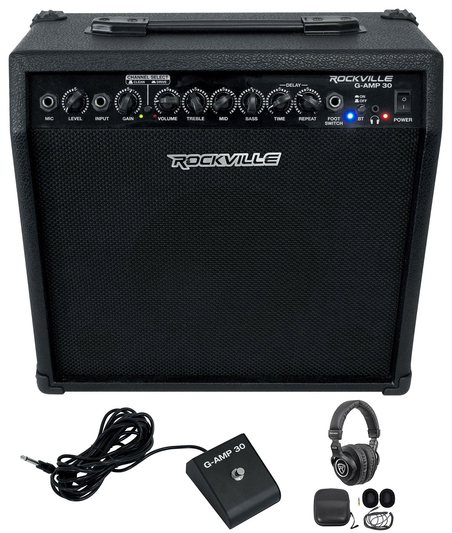G-AMP 30 + PRO-M50 Headphones + Footswitch Bundle
