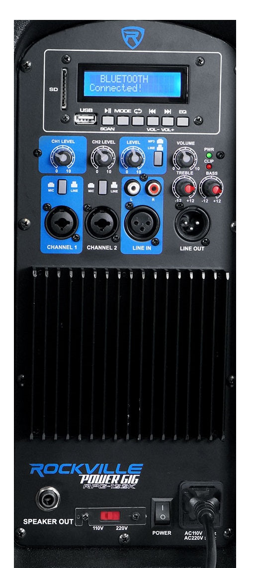 RPG122K AMP V2 PLATE Pro Audio Powered Speaker Amplifier Plate Module with Bluetooth+XLR