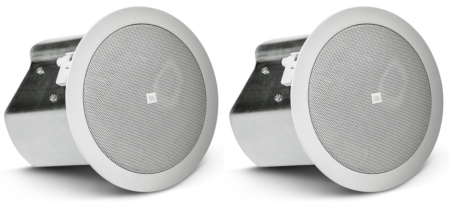 JBL Control 14C/T White 12-Pack + RCS350-6 6-Zone 350W Amp Bundle