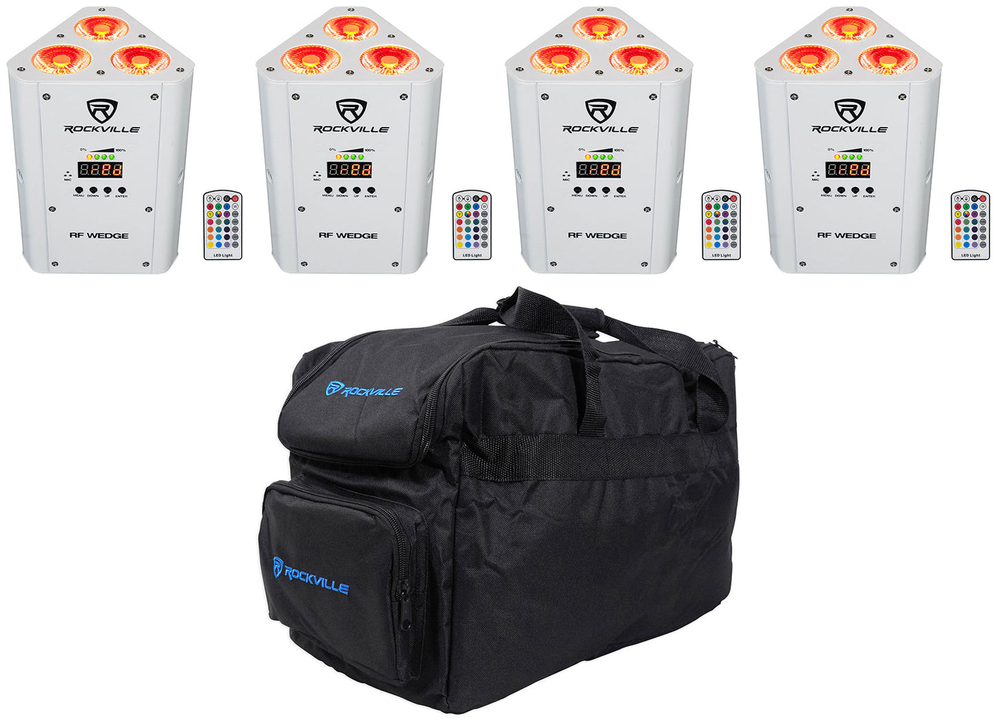 RF WEDGE White 4-Pack + RLB30 Lighting Bag Bundle